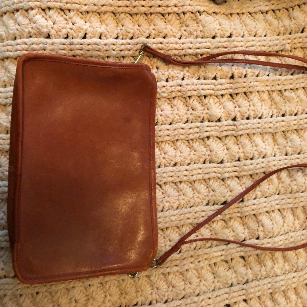 Coach crossbody bag orange leather